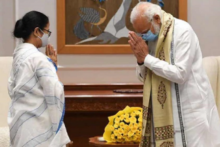 নরেন্দ্র মোদি ও মমতার বাক রুদ্ধকার বৈঠক 